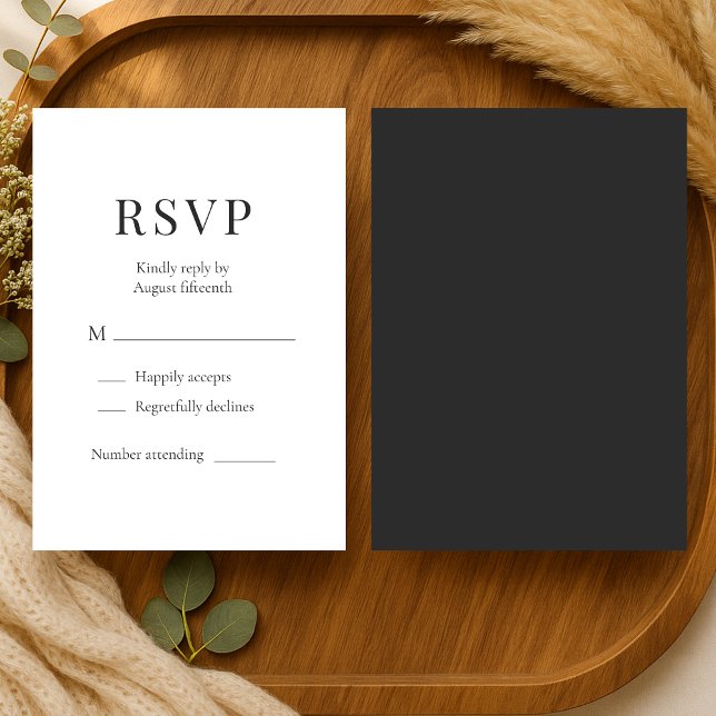 Modern Minimalist Wedding RSVP  Card (Creator Uploaded)