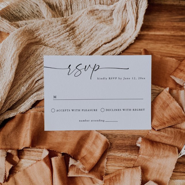 Modern Minimalist Wedding RSVP Card (Creator Uploaded)