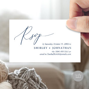 Modern Minimalist Wedding RSVP Enclosure Card