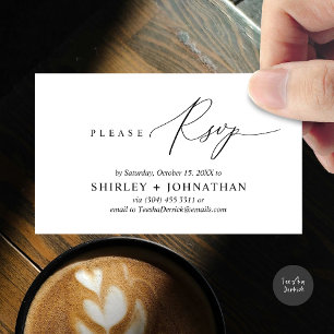 Modern Minimalist Wedding RSVP Enclosure Card