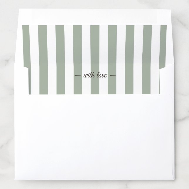 Modern Minimalist Wedding | Sage Green Timeless  Envelope Liner (In Envelope)