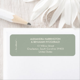 Modern Minimalist Wedding Sage Green Timeless Label