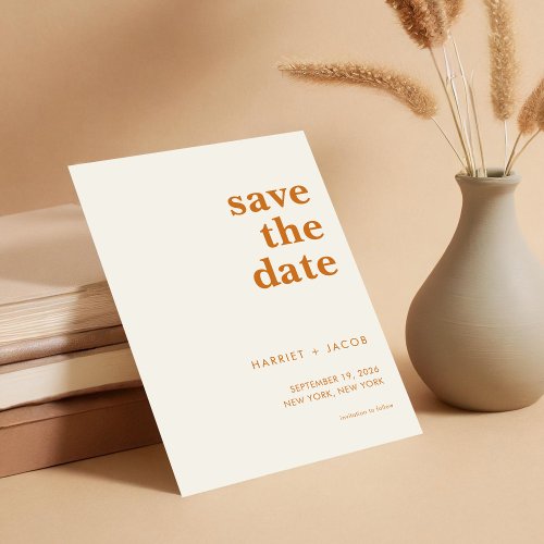 Modern Minimalist Wedding Save the Date