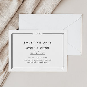 Modern Minimalist Wedding Save the Date / AVERY