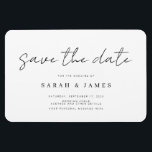 Modern Minimalist Wedding Save the Date Invitation Magnet<br><div class="desc">A simple modern save the date magnet. Personalize this minimalist black and white design to have your personal details and message.</div>