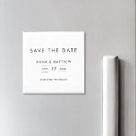 Modern Minimalist Wedding Save The Date Magnet<br><div class="desc">Modern Minimalist Wedding Save the Date Magnet. Simple minimal typography design. Personalize for a custom wedding save the date.</div>