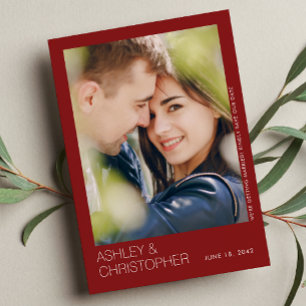 Modern Minimalist Wedding Save-the-Date Photo Card