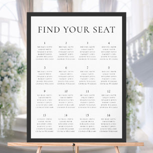 Modern Minimalist Wedding Seating Chart