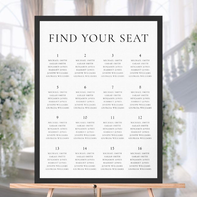 Modern Minimalist Wedding Seating Chart (Creator Uploaded)