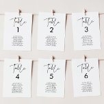 Modern minimalist wedding seating chart cards<br><div class="desc">Modern,  simple and clean: adopt this minimalist handwritten design for your wedding stationery. Fully customizable colors.</div>