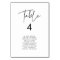 Modern minimalist wedding seating chart cards