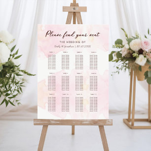 Modern Minimalist Wedding Seating Chart Foam Board