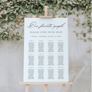 Modern Minimalist Wedding Seating chart Foam Board