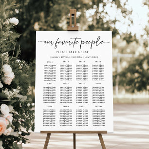 Modern Minimalist Wedding  seating chart Foam Board