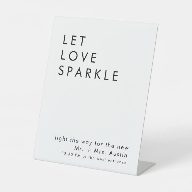 modern minimalist wedding send off sign (Front)