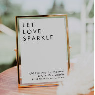 modern minimalist wedding send off sign  invitation