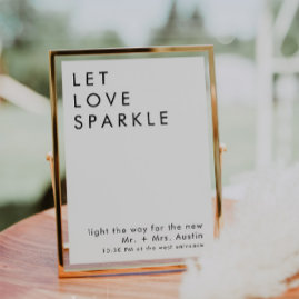 Modern Minimalist Wedding Bar Menu Pedestal Sign