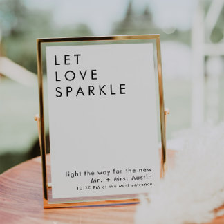 modern minimalist wedding send off sign  invitation