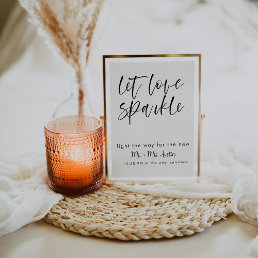 modern minimalist wedding send off sign invitation