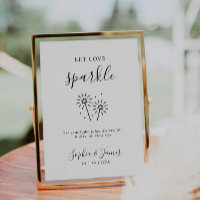 Modern Minimalist Wedding Sparkler Send Off sign