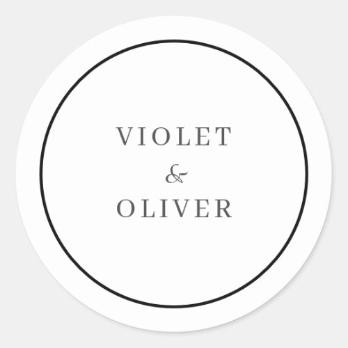 Modern Minimalist Wedding Sticker v2
