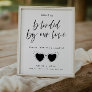 Modern Minimalist Wedding Sunglasses Favor Sign