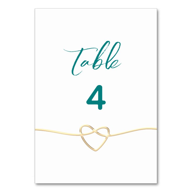 Modern Minimalist Wedding Table Number Zazzle