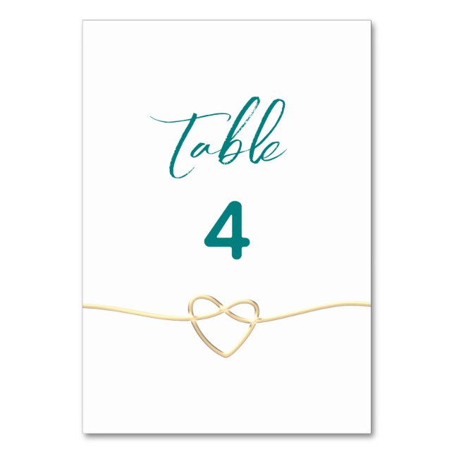 Modern Minimalist Wedding Table Number (Front)