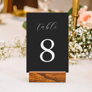 Modern Minimalist Wedding  Table Number