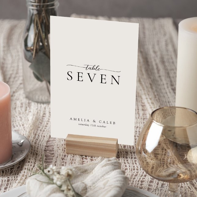Modern Minimalist Wedding  Table Number (Creator Uploaded)