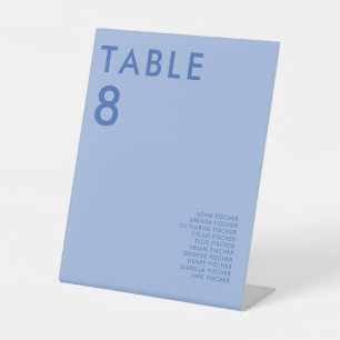Modern Minimalist Wedding Table Number Pedestal Sign