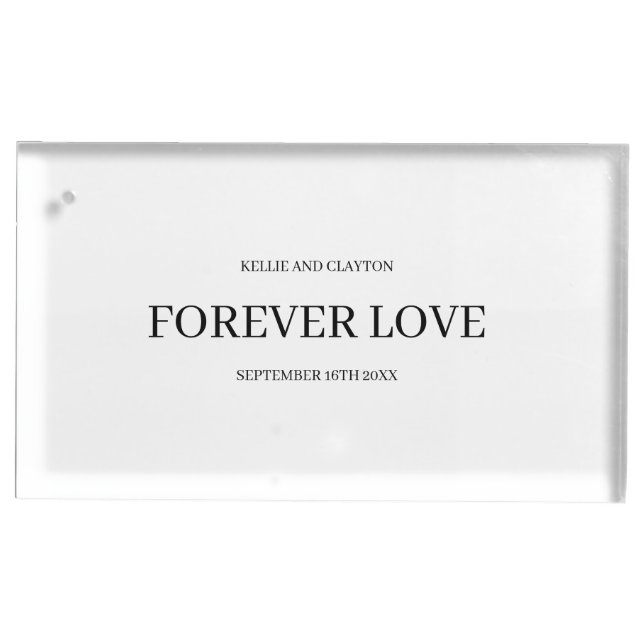 Modern Minimalist Wedding Table Place Card Holder (Front)