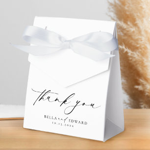Modern Minimalist Wedding Thank You Favor Box