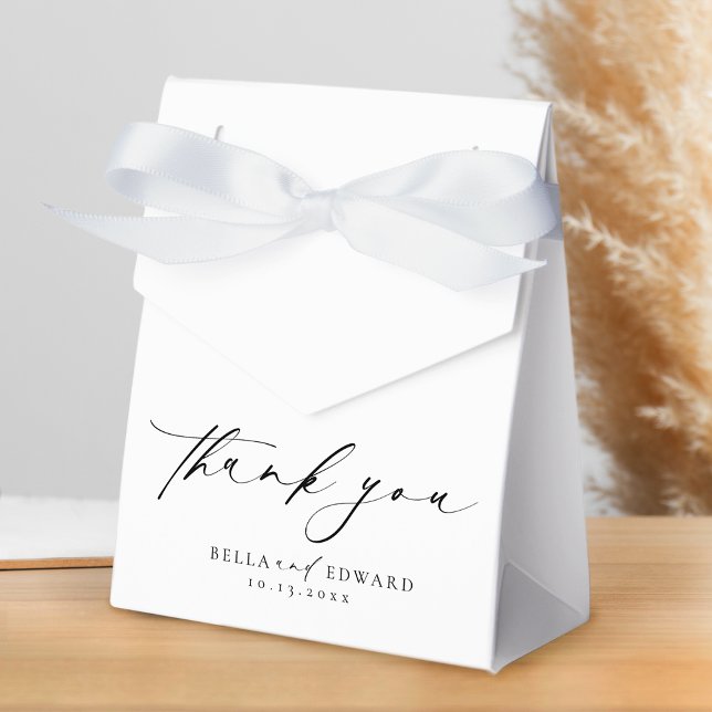 Modern Minimalist Wedding Thank You Favor Box (Creator Uploaded)