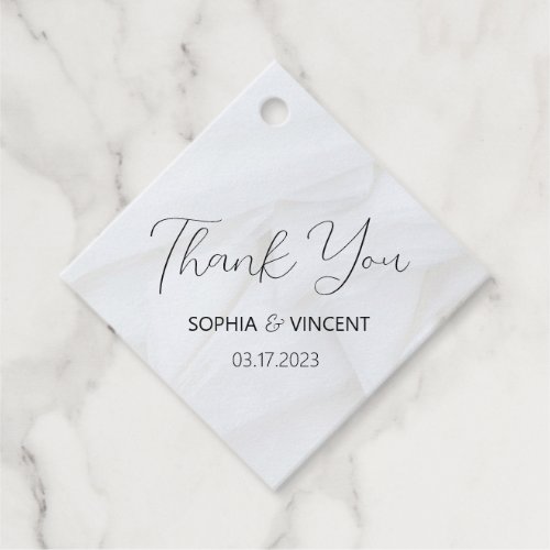 Modern Minimalist Wedding Thank You Favor Gift Tag