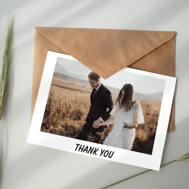 Modern Minimalist Wedding Thank You Note Card (Creator Uploaded)