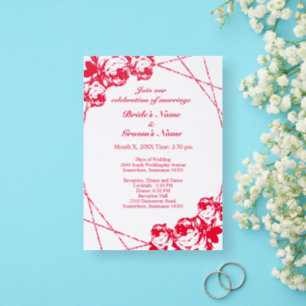Modern Minimalist Wedding Typography Invitation