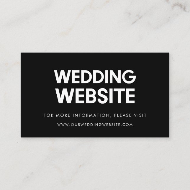 Modern minimalist wedding website card (Front)