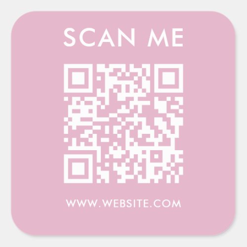 Modern Minimalist Wedding Website Scan me qr code Square Sticker