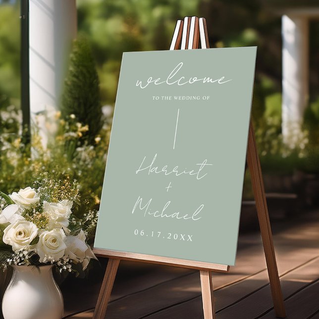 Modern Minimalist Wedding Welcome Acrylic Sign (Creator Uploaded)
