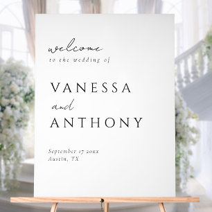 Modern Minimalist Wedding Welcome Acrylic Sign