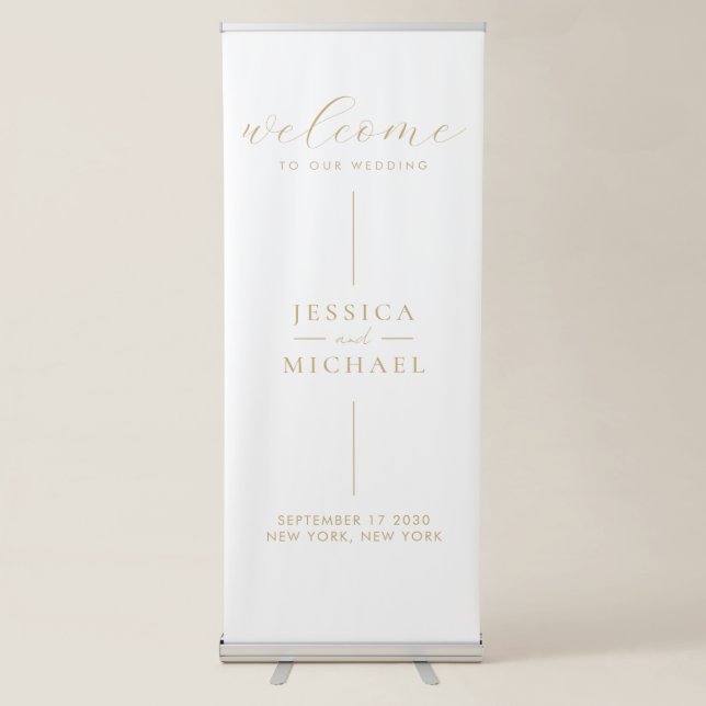 Modern Minimalist Wedding Welcome Banner (Front)