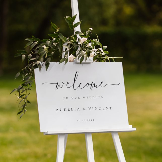Modern Minimalist Wedding Welcome Foam Board (Creator Uploaded)