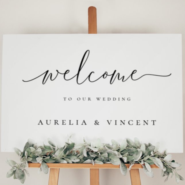 Modern Minimalist Wedding Welcome Foam Board (Creator Uploaded)
