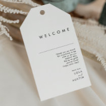 Modern Minimalist Wedding Welcome Gift Tags