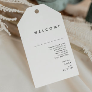 Wedding Welcome Bag Tag (SET OF 10) - Script Gift Tags for Wedding