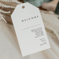 Modern Minimalist Wedding Welcome Gift Tags