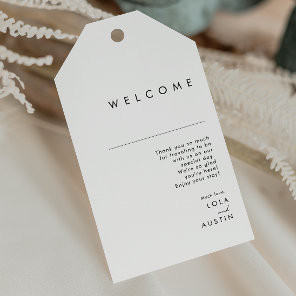 Modern Minimalist Wedding Welcome Gift Tags