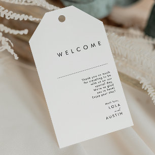 Modern Minimalist Wedding Welcome Gift Tags