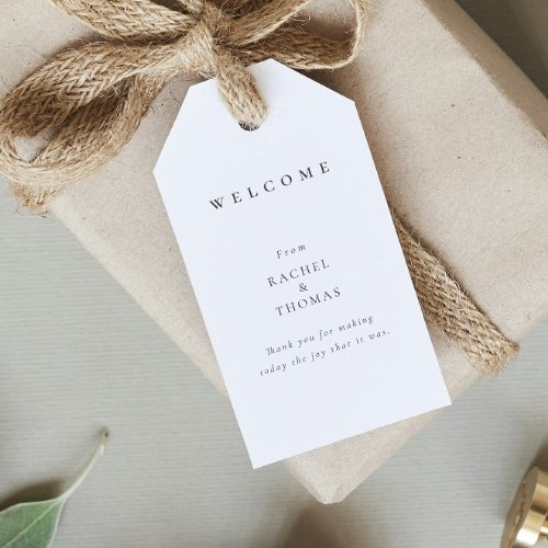 Modern Minimalist Wedding Welcome Gift Tags